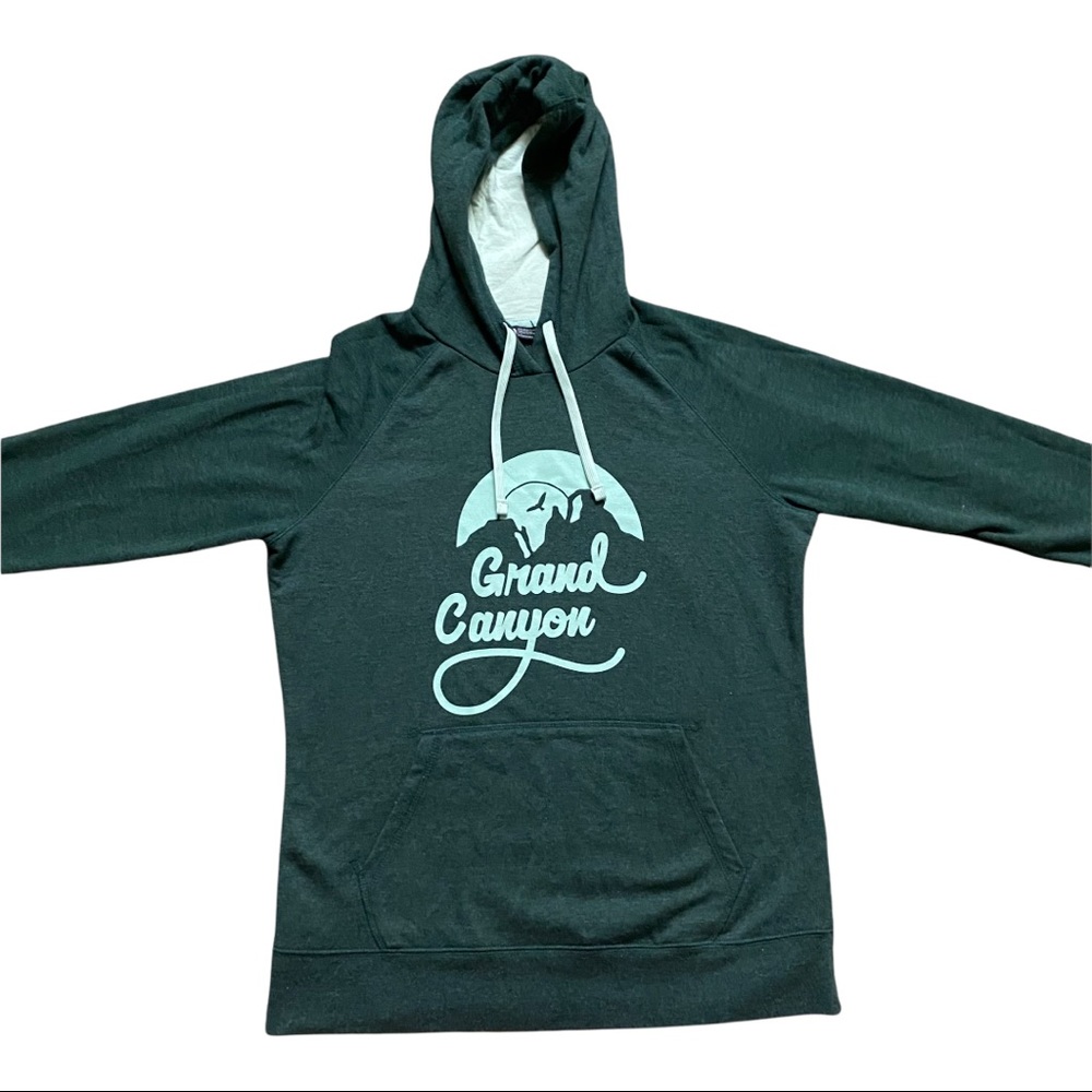 Original North Face Hoodie - Grand Canyon Hoodie Color Green - Size Large
